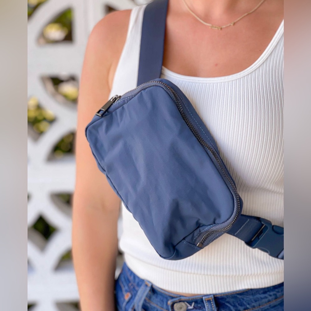 Navy Nylon Belt Bag